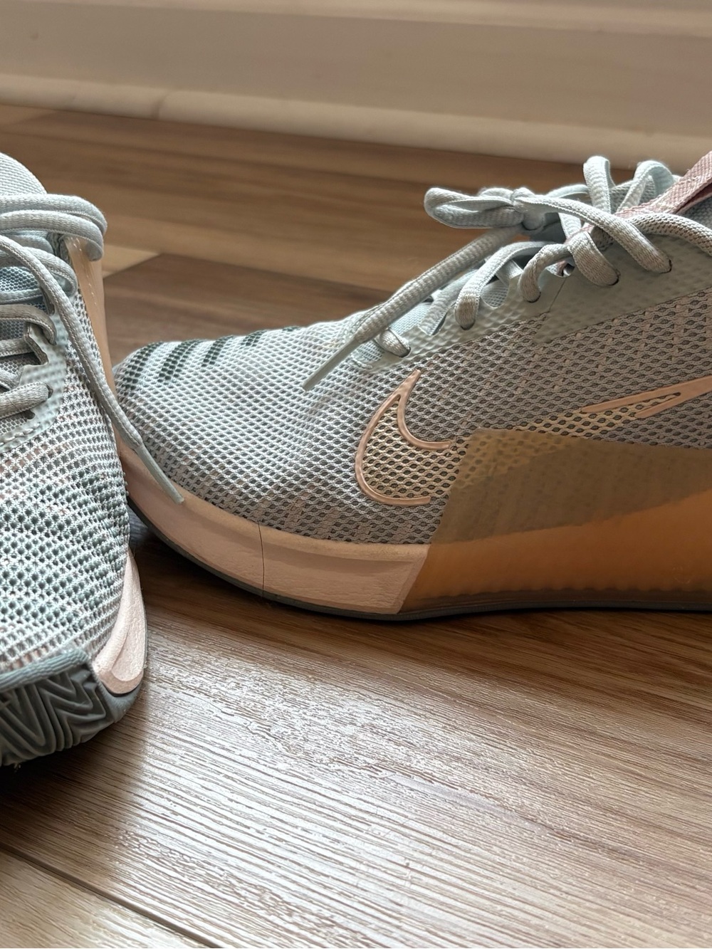 Nike Women’s Athletic Training Shoes - Light Blue and Peach